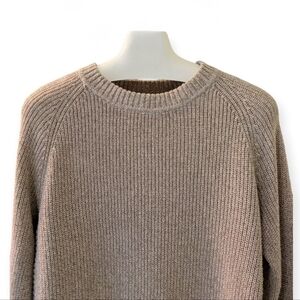Roots Cabin Oatmeal-Colored Rounded Hem Sweater